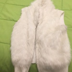 Classy white furry jacket